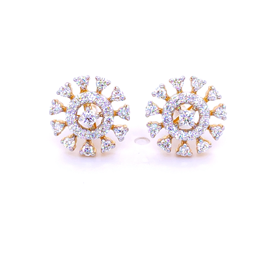 Jaze Cluster Diamond Stud Earrings
