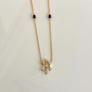 Radial shimmer diamond mangalsutra