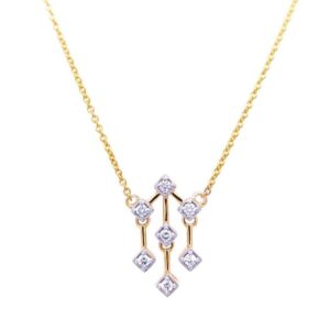 Radial shimmer diamond mangalsutra