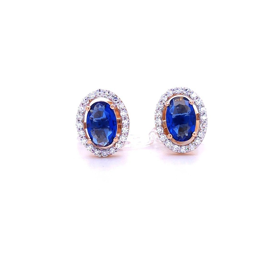 Exquisite glam diamond stud earrings