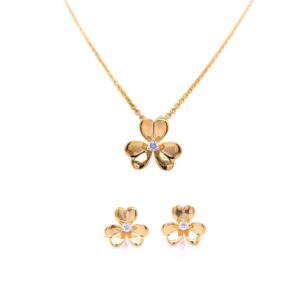 Floral Diamond Necklace Set