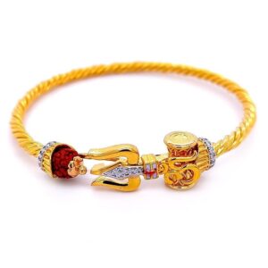 Trishul Gold & Diamond Mens Bracelet