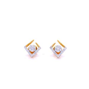Stylish design diamond stud earrings