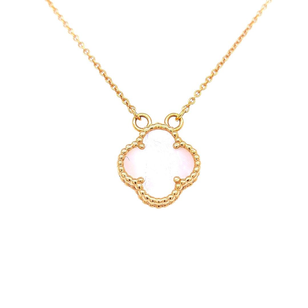 Mother of Pearl Gold Necklace Set - Image 3