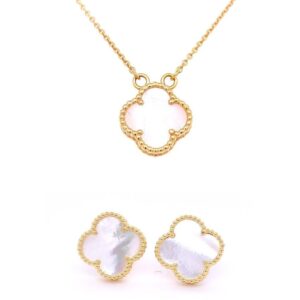 Mother of Pearl Gold Necklace Set