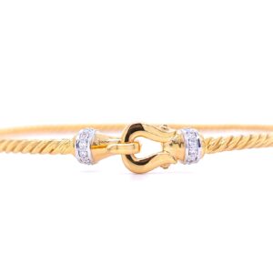 Buckle Gold Diamond Bracelet