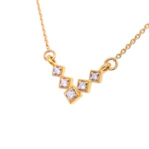 Triad Diamond Chain Necklace