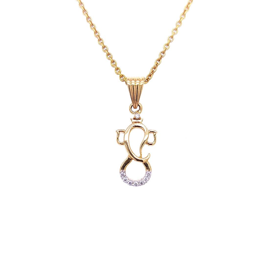 Religious Shri Ganesh Diamond Pendant - Image 2