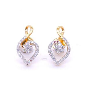 Abstract Diamond Pendant And Earrings Set