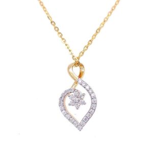 Abstract Diamond Pendant And Earrings Set