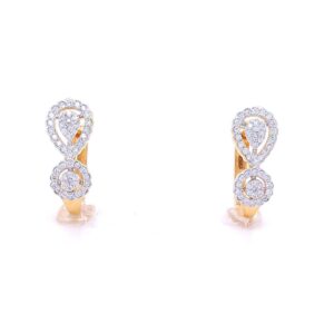 Surreal fancy diamond hoop earrings