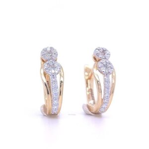 Dazzling Eternity Diamond Hoop Earrings