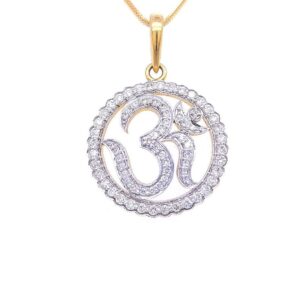 Round om diamond pendant