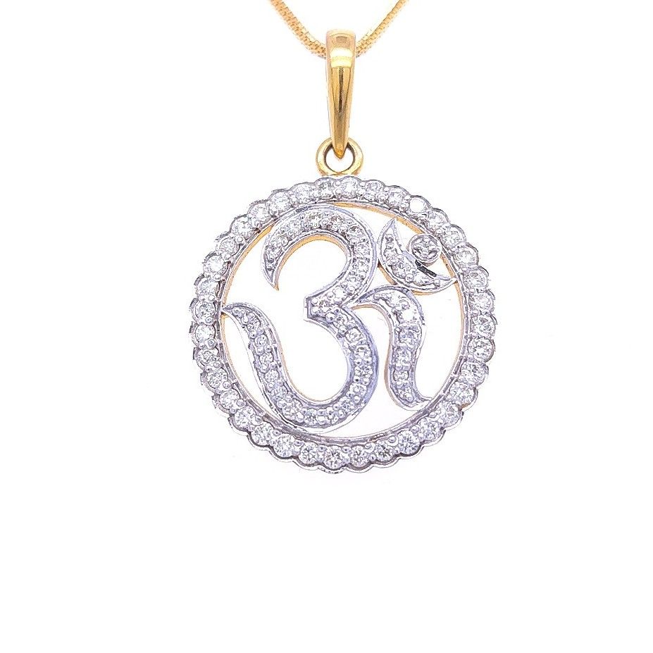 Round om diamond pendant