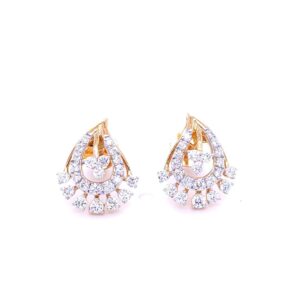 Alluring teardrop diamond pendant & earring set