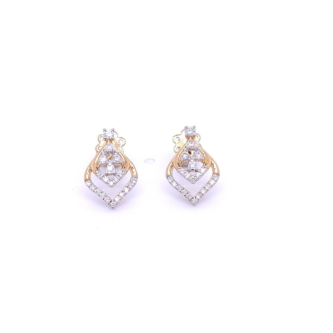 Delicate mesh diamond pendant & earring set - Image 3