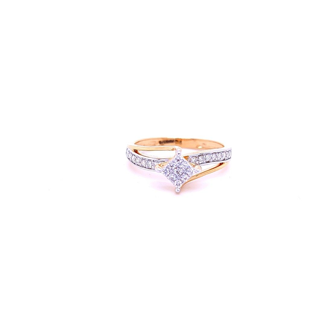 Linear wave diamond ring - Image 2