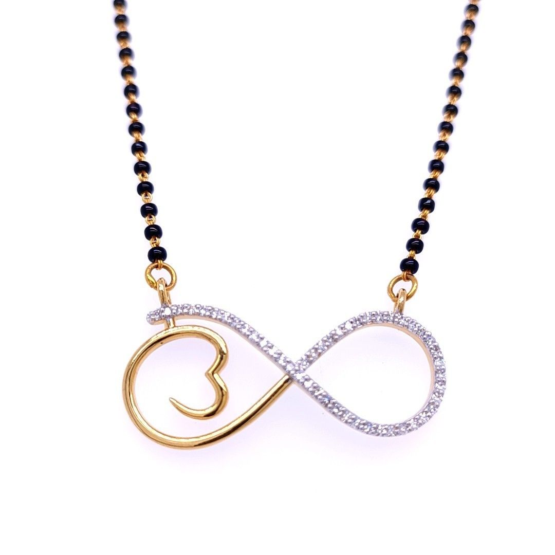 Winesome heart mangalsutra
