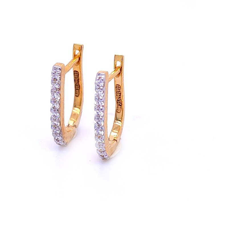 Kavya gold diamond bali - Image 2