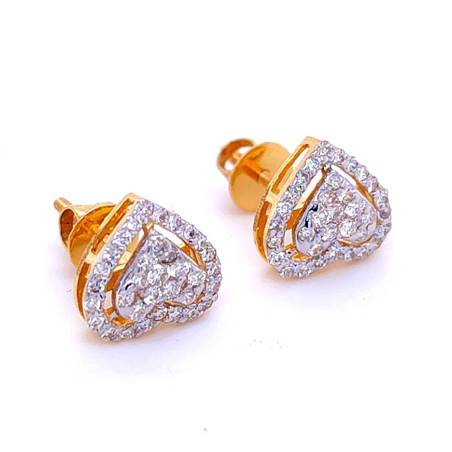Heart in heart shape earrings - Image 3