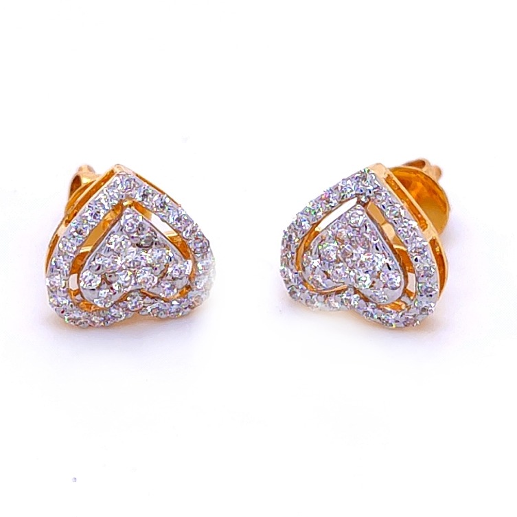 Heart in heart shape earrings - Image 2