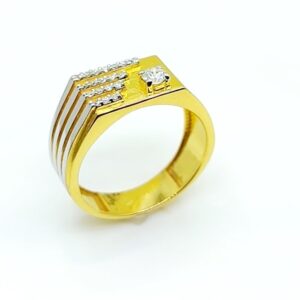 Alen step mark solitaire diamond ring