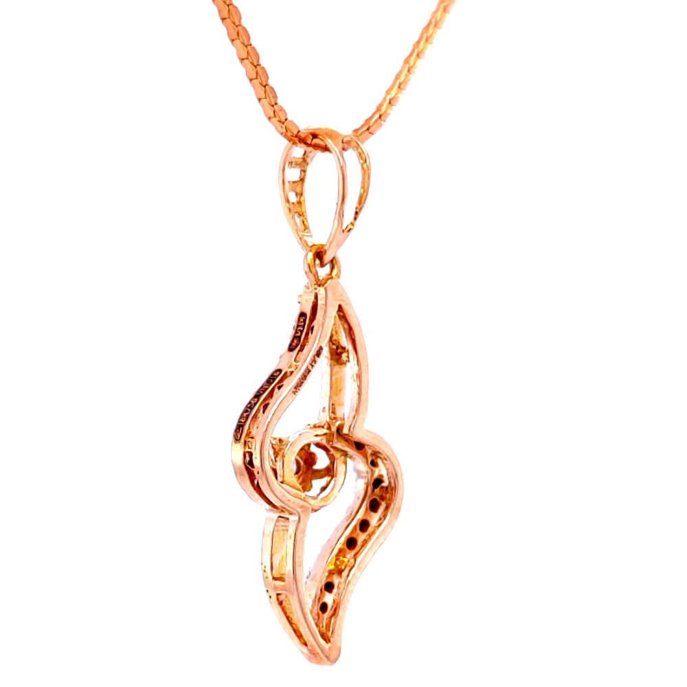 Daisy pink diamond pendant - Image 4