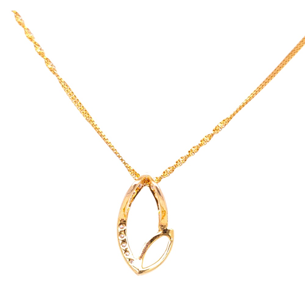 Lotus two way pointed diamond pendant - Image 4