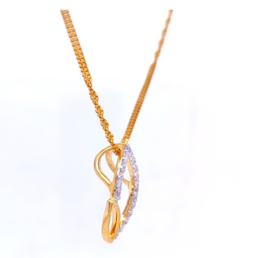 Lotus two way pointed diamond pendant - Image 3
