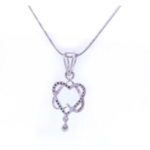 Valentino diamond pendant in white gold