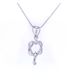 Valentino diamond pendant in white gold