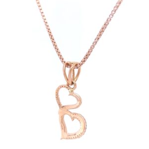 Rosemerry rose gold heart diamond pendant