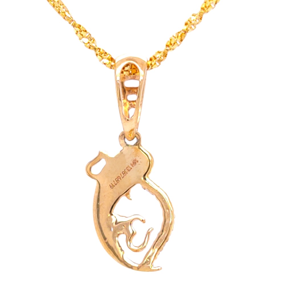 Delicate aum ganesh diamond pendant - Image 3