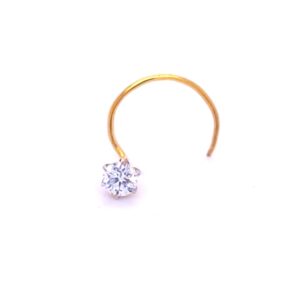 Queens one diamond nose pin
