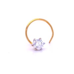 Princess one diamond nose pin