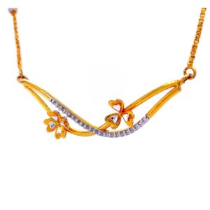 Chitrangada lotus diamond mangalsutra