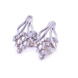 Nightingale diamond studs in white gold