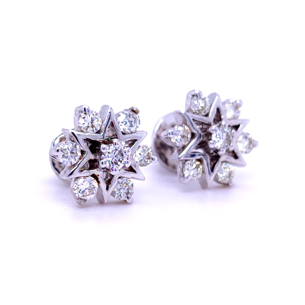 Starlet diamond earring in white gold - Image 2