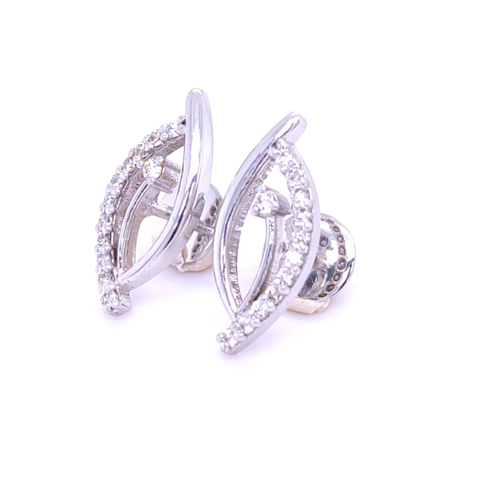 The saina diamond earring in white gold - Image 2