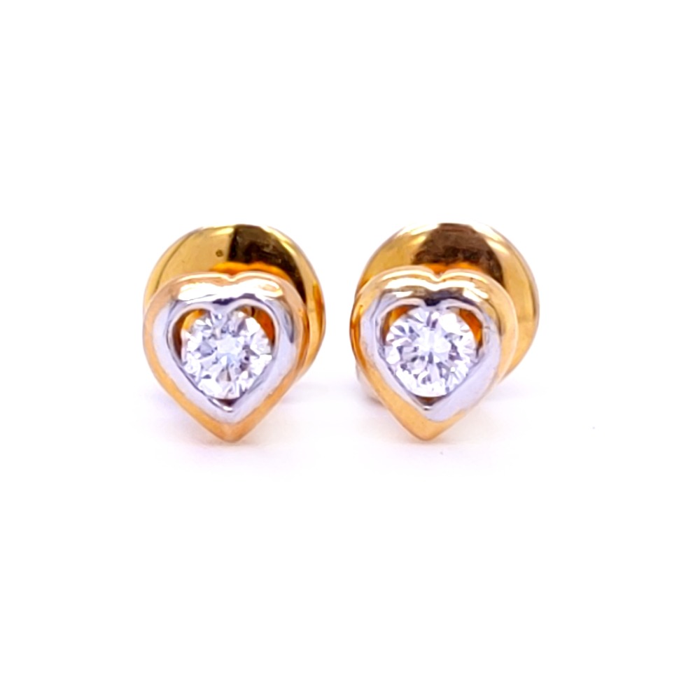 Heart shape diamond earring - Image 2