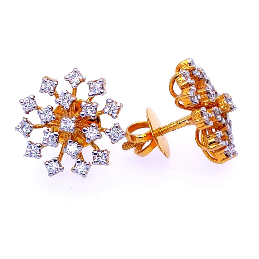 Star world round diamond earring - Image 3