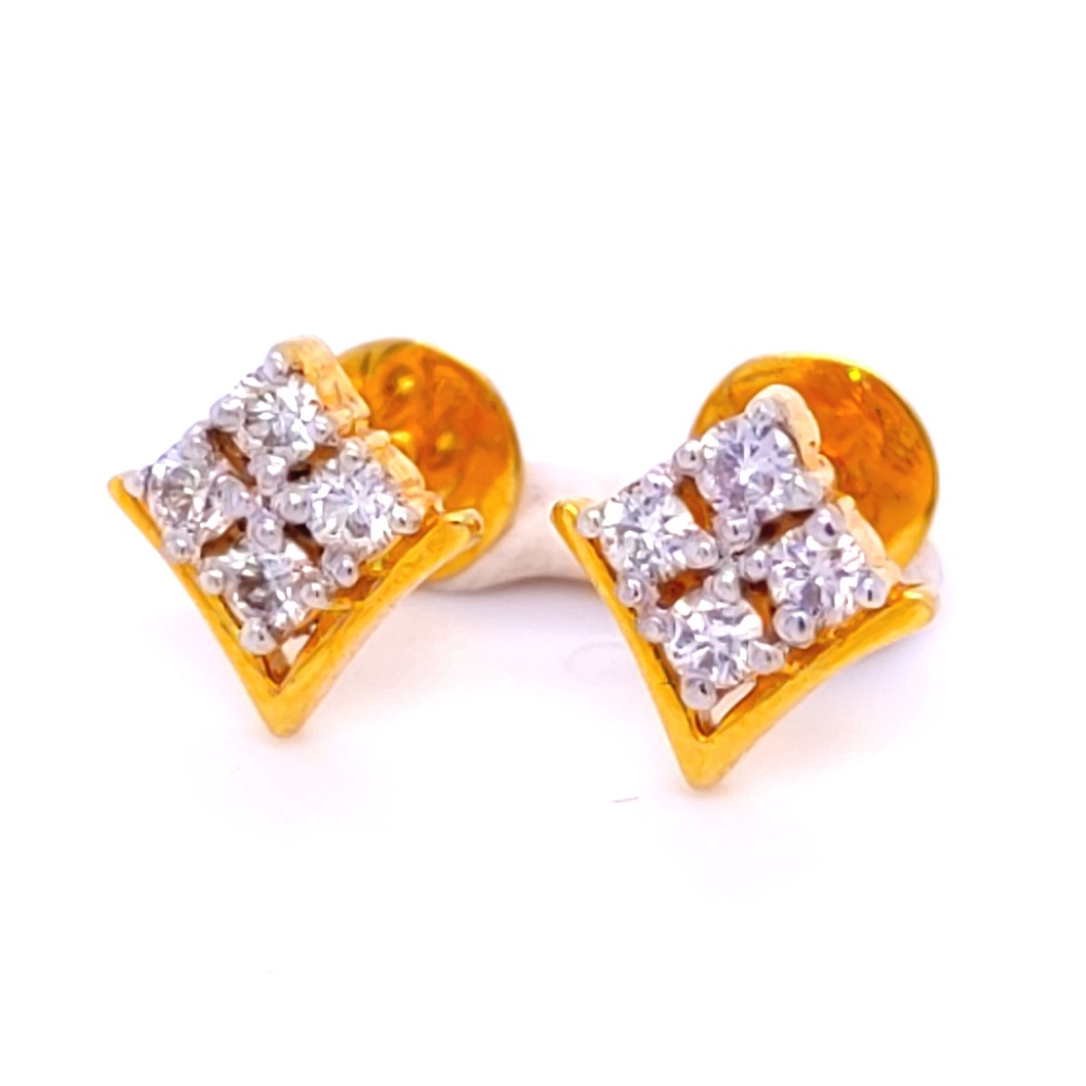 Luzy square diamond earring - Image 2