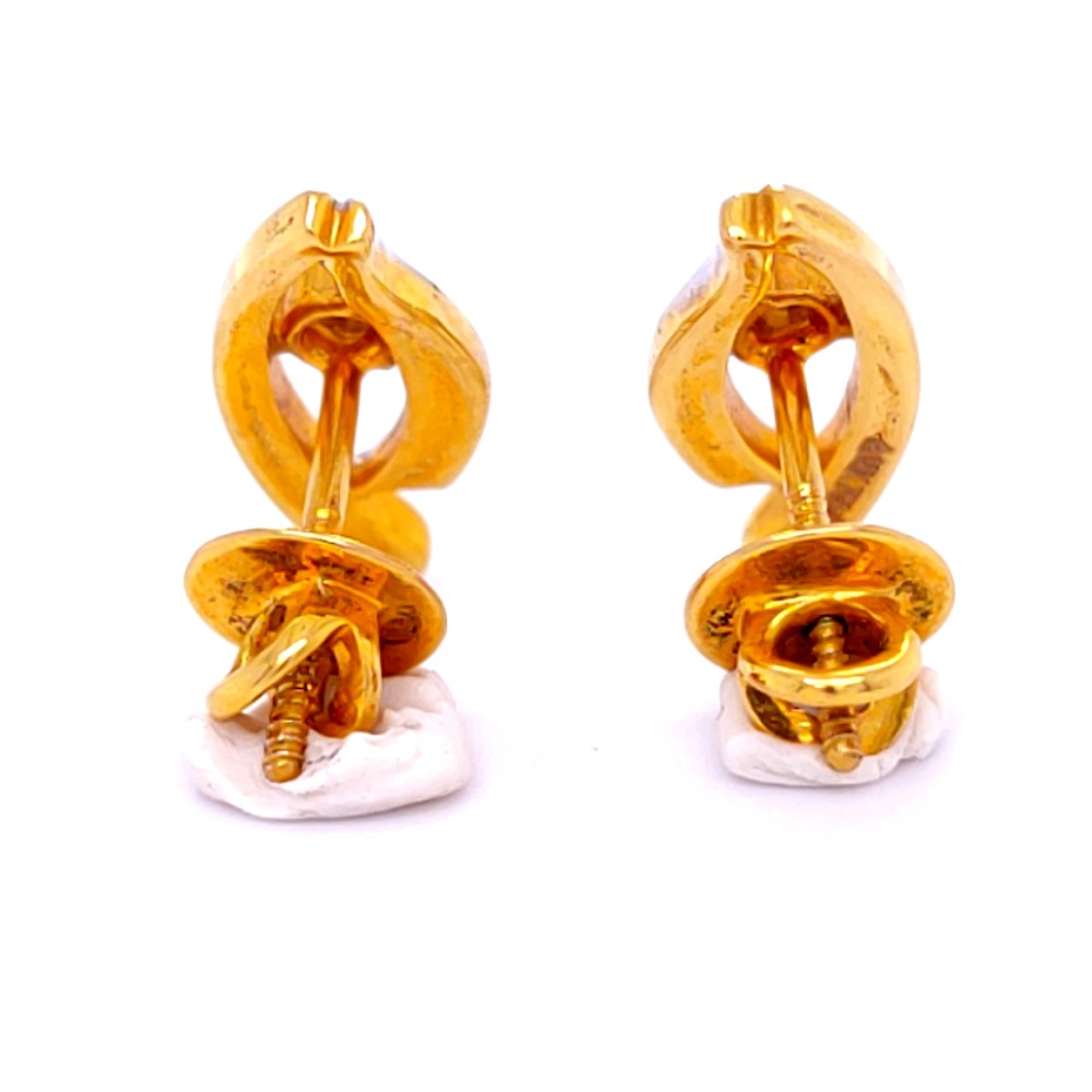 Tuli diamond earring partly rhodium in gold 18 kt - Image 4
