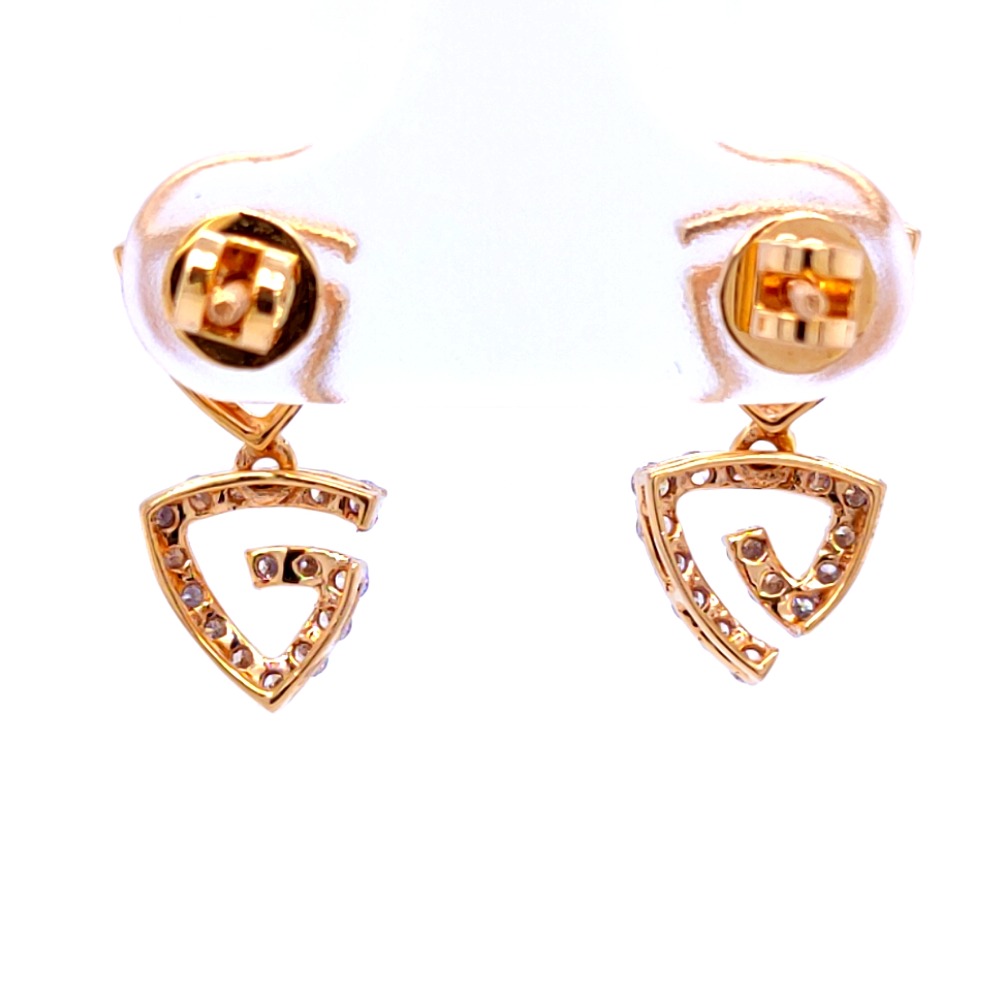 Duo dangle dazzling diamond earring - Image 3