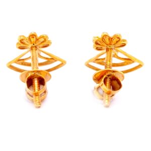 Sunflower cone diamond earring light weight