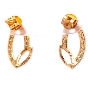 Two way pointed diamond earring