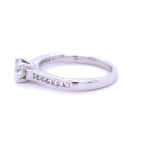 Royal solitaire diamond ring in platinum