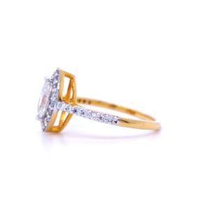 An exclusive marquise shape diamond engagement ring in 18 ct
