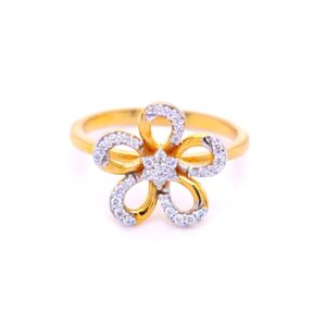 Alluring flora diamond ring for her