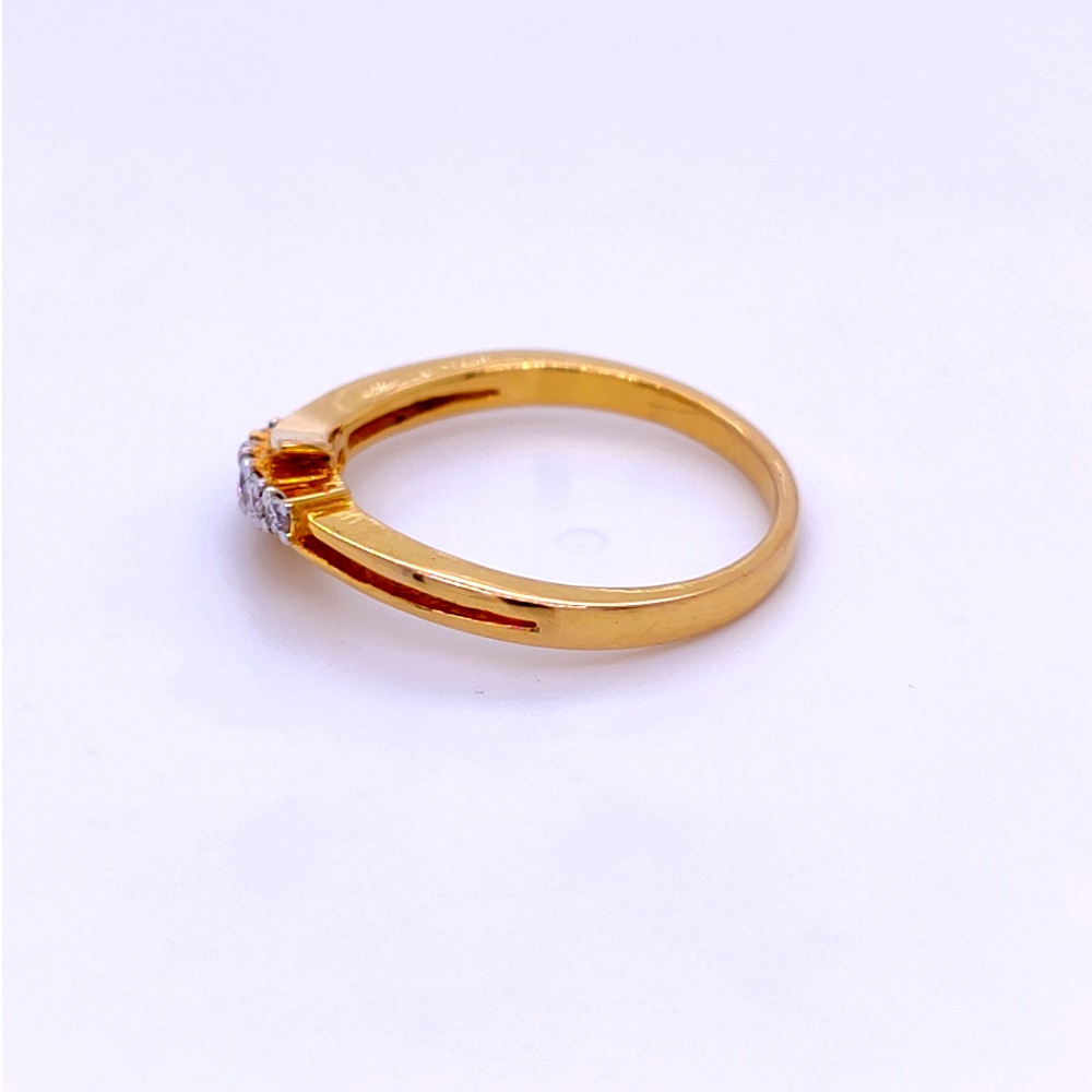 The round brilliant cut diamond ring in 18 kt - Image 3